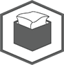 Bag and partition insertion equipment icon representing Pearson automated inserters for secondary packaging systems